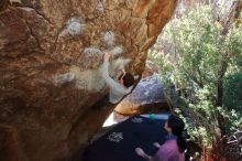 Bouldering in Hueco Tanks on 02/16/2020 with Blue Lizard Climbing and Yoga

Filename: SRM_20200216_1221520.jpg
Aperture: f/5.6
Shutter Speed: 1/250
Body: Canon EOS-1D Mark II
Lens: Canon EF 16-35mm f/2.8 L