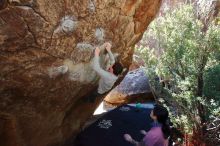 Bouldering in Hueco Tanks on 02/16/2020 with Blue Lizard Climbing and Yoga

Filename: SRM_20200216_1221540.jpg
Aperture: f/5.6
Shutter Speed: 1/250
Body: Canon EOS-1D Mark II
Lens: Canon EF 16-35mm f/2.8 L