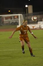 Carrie Schmit, #3.  The lady longhorns beat Texas A&M 1-0 in soccer Friday night.

Filename: SRM_20061027_1916582.jpg
Aperture: f/4.0
Shutter Speed: 1/500
Body: Canon EOS 20D
Lens: Canon EF 80-200mm f/2.8 L