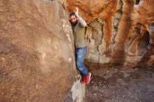 Bouldering in Hueco Tanks on 02/16/2020 with Blue Lizard Climbing and Yoga

Filename: SRM_20200216_1233090.jpg
Aperture: f/5.0
Shutter Speed: 1/250
Body: Canon EOS-1D Mark II
Lens: Canon EF 16-35mm f/2.8 L