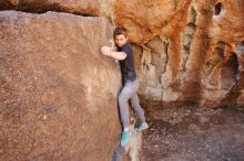 Bouldering in Hueco Tanks on 02/16/2020 with Blue Lizard Climbing and Yoga

Filename: SRM_20200216_1233400.jpg
Aperture: f/5.0
Shutter Speed: 1/250
Body: Canon EOS-1D Mark II
Lens: Canon EF 16-35mm f/2.8 L