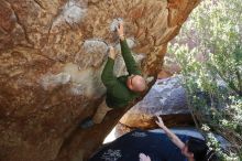 Bouldering in Hueco Tanks on 02/16/2020 with Blue Lizard Climbing and Yoga

Filename: SRM_20200216_1239351.jpg
Aperture: f/4.5
Shutter Speed: 1/250
Body: Canon EOS-1D Mark II
Lens: Canon EF 16-35mm f/2.8 L