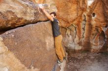 Bouldering in Hueco Tanks on 02/16/2020 with Blue Lizard Climbing and Yoga

Filename: SRM_20200216_1241120.jpg
Aperture: f/5.0
Shutter Speed: 1/250
Body: Canon EOS-1D Mark II
Lens: Canon EF 16-35mm f/2.8 L