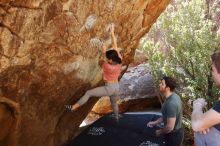 Bouldering in Hueco Tanks on 02/16/2020 with Blue Lizard Climbing and Yoga

Filename: SRM_20200216_1244180.jpg
Aperture: f/4.5
Shutter Speed: 1/250
Body: Canon EOS-1D Mark II
Lens: Canon EF 16-35mm f/2.8 L