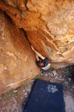 Bouldering in Hueco Tanks on 02/16/2020 with Blue Lizard Climbing and Yoga

Filename: SRM_20200216_1250420.jpg
Aperture: f/3.2
Shutter Speed: 1/250
Body: Canon EOS-1D Mark II
Lens: Canon EF 16-35mm f/2.8 L