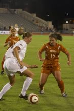Leslie Imber, #15.  The lady longhorns beat Texas A&M 1-0 in soccer Friday night.

Filename: SRM_20061027_1922287.jpg
Aperture: f/4.0
Shutter Speed: 1/400
Body: Canon EOS 20D
Lens: Canon EF 80-200mm f/2.8 L