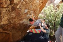 Bouldering in Hueco Tanks on 02/16/2020 with Blue Lizard Climbing and Yoga

Filename: SRM_20200216_1253311.jpg
Aperture: f/4.5
Shutter Speed: 1/250
Body: Canon EOS-1D Mark II
Lens: Canon EF 16-35mm f/2.8 L