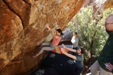 Bouldering in Hueco Tanks on 02/16/2020 with Blue Lizard Climbing and Yoga

Filename: SRM_20200216_1253370.jpg
Aperture: f/5.0
Shutter Speed: 1/250
Body: Canon EOS-1D Mark II
Lens: Canon EF 16-35mm f/2.8 L