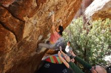 Bouldering in Hueco Tanks on 02/16/2020 with Blue Lizard Climbing and Yoga

Filename: SRM_20200216_1253440.jpg
Aperture: f/5.6
Shutter Speed: 1/250
Body: Canon EOS-1D Mark II
Lens: Canon EF 16-35mm f/2.8 L