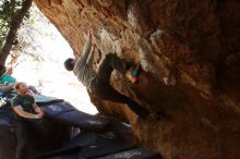 Bouldering in Hueco Tanks on 02/16/2020 with Blue Lizard Climbing and Yoga

Filename: SRM_20200216_1257500.jpg
Aperture: f/4.5
Shutter Speed: 1/250
Body: Canon EOS-1D Mark II
Lens: Canon EF 16-35mm f/2.8 L