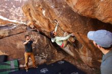 Bouldering in Hueco Tanks on 02/16/2020 with Blue Lizard Climbing and Yoga

Filename: SRM_20200216_1318310.jpg
Aperture: f/5.0
Shutter Speed: 1/250
Body: Canon EOS-1D Mark II
Lens: Canon EF 16-35mm f/2.8 L