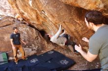 Bouldering in Hueco Tanks on 02/16/2020 with Blue Lizard Climbing and Yoga

Filename: SRM_20200216_1320050.jpg
Aperture: f/4.0
Shutter Speed: 1/250
Body: Canon EOS-1D Mark II
Lens: Canon EF 16-35mm f/2.8 L