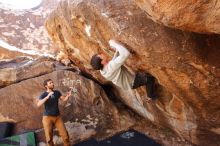 Bouldering in Hueco Tanks on 02/16/2020 with Blue Lizard Climbing and Yoga

Filename: SRM_20200216_1320090.jpg
Aperture: f/4.5
Shutter Speed: 1/250
Body: Canon EOS-1D Mark II
Lens: Canon EF 16-35mm f/2.8 L