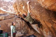 Bouldering in Hueco Tanks on 02/16/2020 with Blue Lizard Climbing and Yoga

Filename: SRM_20200216_1325341.jpg
Aperture: f/4.5
Shutter Speed: 1/250
Body: Canon EOS-1D Mark II
Lens: Canon EF 16-35mm f/2.8 L