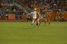 Carrie Schmit, #3.  The lady longhorns beat Texas A&M 1-0 in soccer Friday night.

Filename: SRM_20061027_1928483.jpg
Aperture: f/4.0
Shutter Speed: 1/400
Body: Canon EOS 20D
Lens: Canon EF 80-200mm f/2.8 L