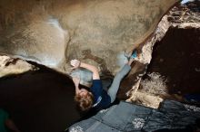 Bouldering in Hueco Tanks on 02/16/2020 with Blue Lizard Climbing and Yoga

Filename: SRM_20200216_1347480.jpg
Aperture: f/8.0
Shutter Speed: 1/250
Body: Canon EOS-1D Mark II
Lens: Canon EF 16-35mm f/2.8 L