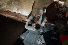 Bouldering in Hueco Tanks on 02/16/2020 with Blue Lizard Climbing and Yoga

Filename: SRM_20200216_1350200.jpg
Aperture: f/8.0
Shutter Speed: 1/250
Body: Canon EOS-1D Mark II
Lens: Canon EF 16-35mm f/2.8 L