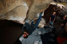 Bouldering in Hueco Tanks on 02/16/2020 with Blue Lizard Climbing and Yoga

Filename: SRM_20200216_1351180.jpg
Aperture: f/8.0
Shutter Speed: 1/250
Body: Canon EOS-1D Mark II
Lens: Canon EF 16-35mm f/2.8 L