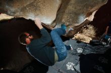 Bouldering in Hueco Tanks on 02/16/2020 with Blue Lizard Climbing and Yoga

Filename: SRM_20200216_1351220.jpg
Aperture: f/8.0
Shutter Speed: 1/250
Body: Canon EOS-1D Mark II
Lens: Canon EF 16-35mm f/2.8 L