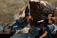 Bouldering in Hueco Tanks on 02/16/2020 with Blue Lizard Climbing and Yoga

Filename: SRM_20200216_1358000.jpg
Aperture: f/8.0
Shutter Speed: 1/250
Body: Canon EOS-1D Mark II
Lens: Canon EF 16-35mm f/2.8 L