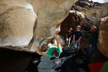 Bouldering in Hueco Tanks on 02/16/2020 with Blue Lizard Climbing and Yoga

Filename: SRM_20200216_1359500.jpg
Aperture: f/8.0
Shutter Speed: 1/250
Body: Canon EOS-1D Mark II
Lens: Canon EF 16-35mm f/2.8 L