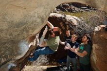 Bouldering in Hueco Tanks on 02/16/2020 with Blue Lizard Climbing and Yoga

Filename: SRM_20200216_1402160.jpg
Aperture: f/8.0
Shutter Speed: 1/250
Body: Canon EOS-1D Mark II
Lens: Canon EF 16-35mm f/2.8 L