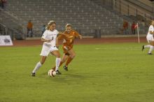 Greta Carter, #6.  The lady longhorns beat Texas A&M 1-0 in soccer Friday night.

Filename: SRM_20061027_1940406.jpg
Aperture: f/4.0
Shutter Speed: 1/640
Body: Canon EOS 20D
Lens: Canon EF 80-200mm f/2.8 L