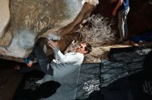 Bouldering in Hueco Tanks on 02/16/2020 with Blue Lizard Climbing and Yoga

Filename: SRM_20200216_1403080.jpg
Aperture: f/8.0
Shutter Speed: 1/250
Body: Canon EOS-1D Mark II
Lens: Canon EF 16-35mm f/2.8 L