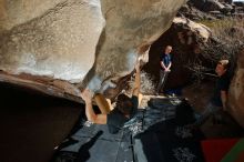 Bouldering in Hueco Tanks on 02/16/2020 with Blue Lizard Climbing and Yoga

Filename: SRM_20200216_1404590.jpg
Aperture: f/8.0
Shutter Speed: 1/250
Body: Canon EOS-1D Mark II
Lens: Canon EF 16-35mm f/2.8 L