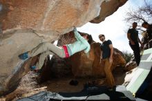 Bouldering in Hueco Tanks on 02/16/2020 with Blue Lizard Climbing and Yoga

Filename: SRM_20200216_1414380.jpg
Aperture: f/8.0
Shutter Speed: 1/250
Body: Canon EOS-1D Mark II
Lens: Canon EF 16-35mm f/2.8 L