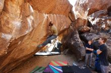 Bouldering in Hueco Tanks on 02/16/2020 with Blue Lizard Climbing and Yoga

Filename: SRM_20200216_1415520.jpg
Aperture: f/8.0
Shutter Speed: 1/100
Body: Canon EOS-1D Mark II
Lens: Canon EF 16-35mm f/2.8 L