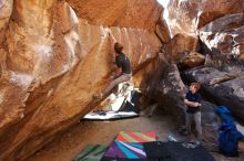 Bouldering in Hueco Tanks on 02/16/2020 with Blue Lizard Climbing and Yoga

Filename: SRM_20200216_1416090.jpg
Aperture: f/5.6
Shutter Speed: 1/250
Body: Canon EOS-1D Mark II
Lens: Canon EF 16-35mm f/2.8 L