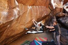 Bouldering in Hueco Tanks on 02/16/2020 with Blue Lizard Climbing and Yoga

Filename: SRM_20200216_1417390.jpg
Aperture: f/5.6
Shutter Speed: 1/250
Body: Canon EOS-1D Mark II
Lens: Canon EF 16-35mm f/2.8 L