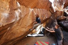 Bouldering in Hueco Tanks on 02/16/2020 with Blue Lizard Climbing and Yoga

Filename: SRM_20200216_1417570.jpg
Aperture: f/5.6
Shutter Speed: 1/250
Body: Canon EOS-1D Mark II
Lens: Canon EF 16-35mm f/2.8 L