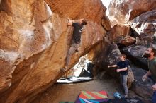 Bouldering in Hueco Tanks on 02/16/2020 with Blue Lizard Climbing and Yoga

Filename: SRM_20200216_1418210.jpg
Aperture: f/5.0
Shutter Speed: 1/250
Body: Canon EOS-1D Mark II
Lens: Canon EF 16-35mm f/2.8 L