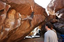 Bouldering in Hueco Tanks on 02/16/2020 with Blue Lizard Climbing and Yoga

Filename: SRM_20200216_1418270.jpg
Aperture: f/6.3
Shutter Speed: 1/250
Body: Canon EOS-1D Mark II
Lens: Canon EF 16-35mm f/2.8 L