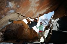 Bouldering in Hueco Tanks on 02/16/2020 with Blue Lizard Climbing and Yoga

Filename: SRM_20200216_1421550.jpg
Aperture: f/8.0
Shutter Speed: 1/250
Body: Canon EOS-1D Mark II
Lens: Canon EF 16-35mm f/2.8 L