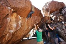 Bouldering in Hueco Tanks on 02/16/2020 with Blue Lizard Climbing and Yoga

Filename: SRM_20200216_1424450.jpg
Aperture: f/7.1
Shutter Speed: 1/250
Body: Canon EOS-1D Mark II
Lens: Canon EF 16-35mm f/2.8 L