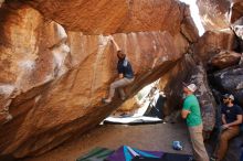 Bouldering in Hueco Tanks on 02/16/2020 with Blue Lizard Climbing and Yoga

Filename: SRM_20200216_1428270.jpg
Aperture: f/6.3
Shutter Speed: 1/250
Body: Canon EOS-1D Mark II
Lens: Canon EF 16-35mm f/2.8 L