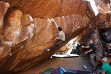 Bouldering in Hueco Tanks on 02/16/2020 with Blue Lizard Climbing and Yoga

Filename: SRM_20200216_1429290.jpg
Aperture: f/6.3
Shutter Speed: 1/250
Body: Canon EOS-1D Mark II
Lens: Canon EF 16-35mm f/2.8 L