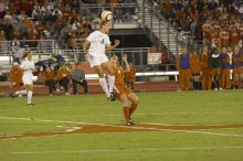 Greta Carter, #6.  The lady longhorns beat Texas A&M 1-0 in soccer Friday night.

Filename: SRM_20061027_1945004.jpg
Aperture: f/4.0
Shutter Speed: 1/640
Body: Canon EOS 20D
Lens: Canon EF 80-200mm f/2.8 L