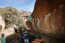 Bouldering in Hueco Tanks on 02/16/2020 with Blue Lizard Climbing and Yoga

Filename: SRM_20200216_1449060.jpg
Aperture: f/8.0
Shutter Speed: 1/250
Body: Canon EOS-1D Mark II
Lens: Canon EF 16-35mm f/2.8 L