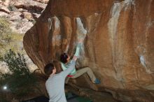 Bouldering in Hueco Tanks on 02/16/2020 with Blue Lizard Climbing and Yoga

Filename: SRM_20200216_1453240.jpg
Aperture: f/8.0
Shutter Speed: 1/250
Body: Canon EOS-1D Mark II
Lens: Canon EF 16-35mm f/2.8 L