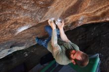 Bouldering in Hueco Tanks on 02/16/2020 with Blue Lizard Climbing and Yoga

Filename: SRM_20200216_1607270.jpg
Aperture: f/4.5
Shutter Speed: 1/250
Body: Canon EOS-1D Mark II
Lens: Canon EF 16-35mm f/2.8 L