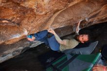 Bouldering in Hueco Tanks on 02/16/2020 with Blue Lizard Climbing and Yoga

Filename: SRM_20200216_1607530.jpg
Aperture: f/5.6
Shutter Speed: 1/250
Body: Canon EOS-1D Mark II
Lens: Canon EF 16-35mm f/2.8 L