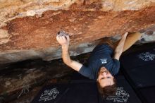 Bouldering in Hueco Tanks on 02/16/2020 with Blue Lizard Climbing and Yoga

Filename: SRM_20200216_1617160.jpg
Aperture: f/5.0
Shutter Speed: 1/250
Body: Canon EOS-1D Mark II
Lens: Canon EF 16-35mm f/2.8 L