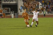 Kelsey Carpenter, #13.  The lady longhorns beat Texas A&M 1-0 in soccer Friday night.

Filename: SRM_20061027_2011404.jpg
Aperture: f/4.0
Shutter Speed: 1/800
Body: Canon EOS 20D
Lens: Canon EF 80-200mm f/2.8 L