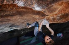 Bouldering in Hueco Tanks on 02/16/2020 with Blue Lizard Climbing and Yoga

Filename: SRM_20200216_1623180.jpg
Aperture: f/4.5
Shutter Speed: 1/250
Body: Canon EOS-1D Mark II
Lens: Canon EF 16-35mm f/2.8 L