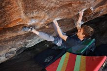 Bouldering in Hueco Tanks on 02/16/2020 with Blue Lizard Climbing and Yoga

Filename: SRM_20200216_1623320.jpg
Aperture: f/4.5
Shutter Speed: 1/250
Body: Canon EOS-1D Mark II
Lens: Canon EF 16-35mm f/2.8 L