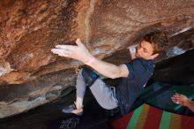 Bouldering in Hueco Tanks on 02/16/2020 with Blue Lizard Climbing and Yoga

Filename: SRM_20200216_1623470.jpg
Aperture: f/5.6
Shutter Speed: 1/250
Body: Canon EOS-1D Mark II
Lens: Canon EF 16-35mm f/2.8 L